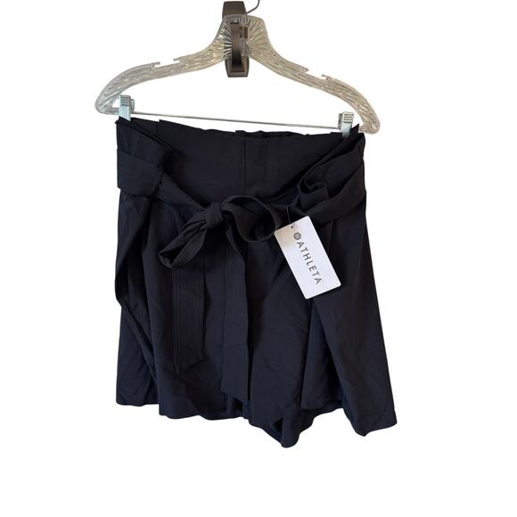 ATHLETA NWT Skyline Short II Black Size 26 Plus Sized Paperbag Waist Athleisure - Picture 2 of 6